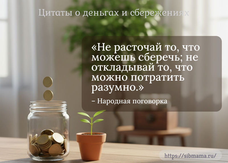 Классическая мудрость о бережливости